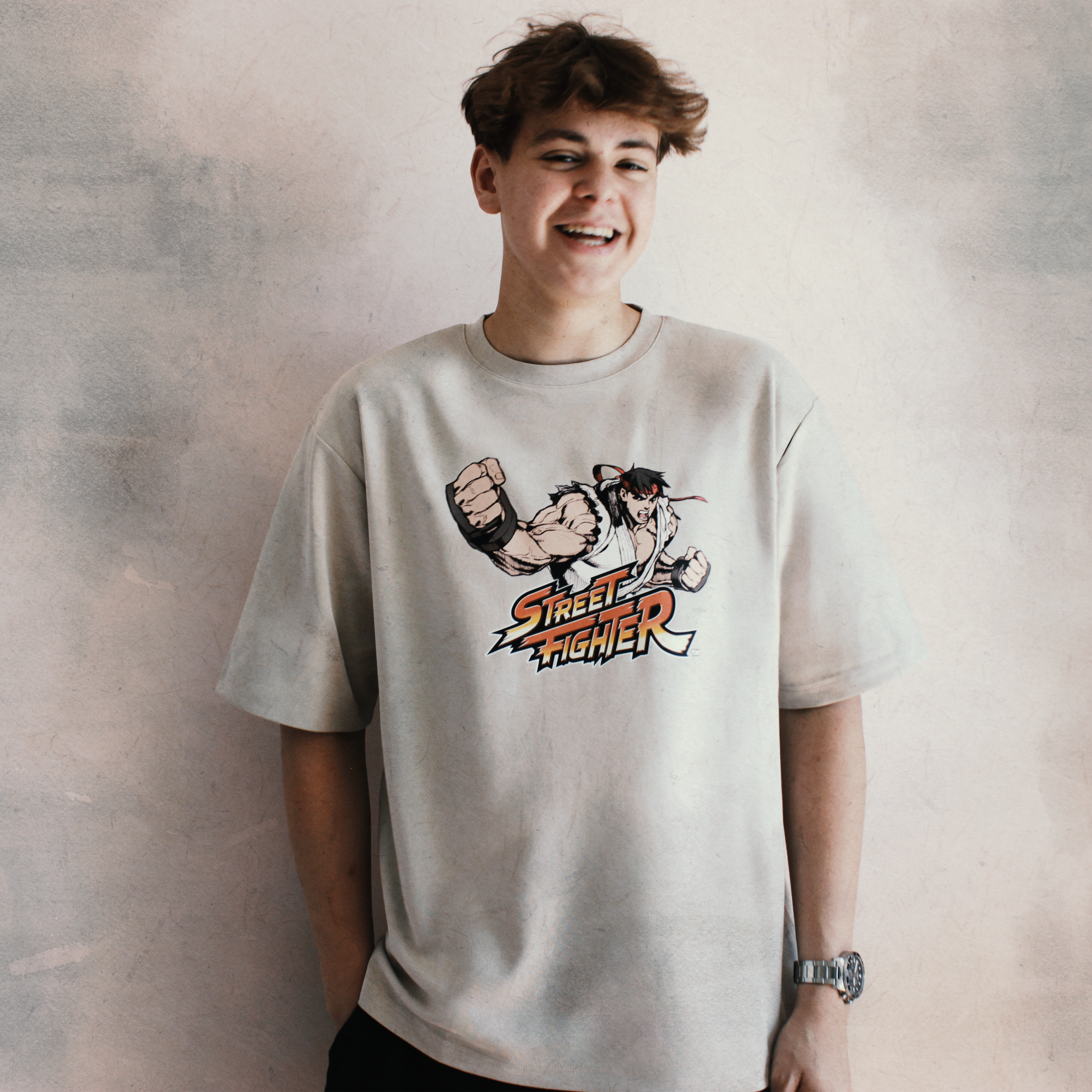 Street Fighter [Ryu] · Tee Oversized - Beige