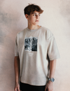 T-Shirt Oversized Naruto Shippuden™ [Konoha Rock] · Beige