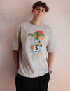 T-Shirt Oversized Space Jam™ [Bugs & Daffy] · Beige