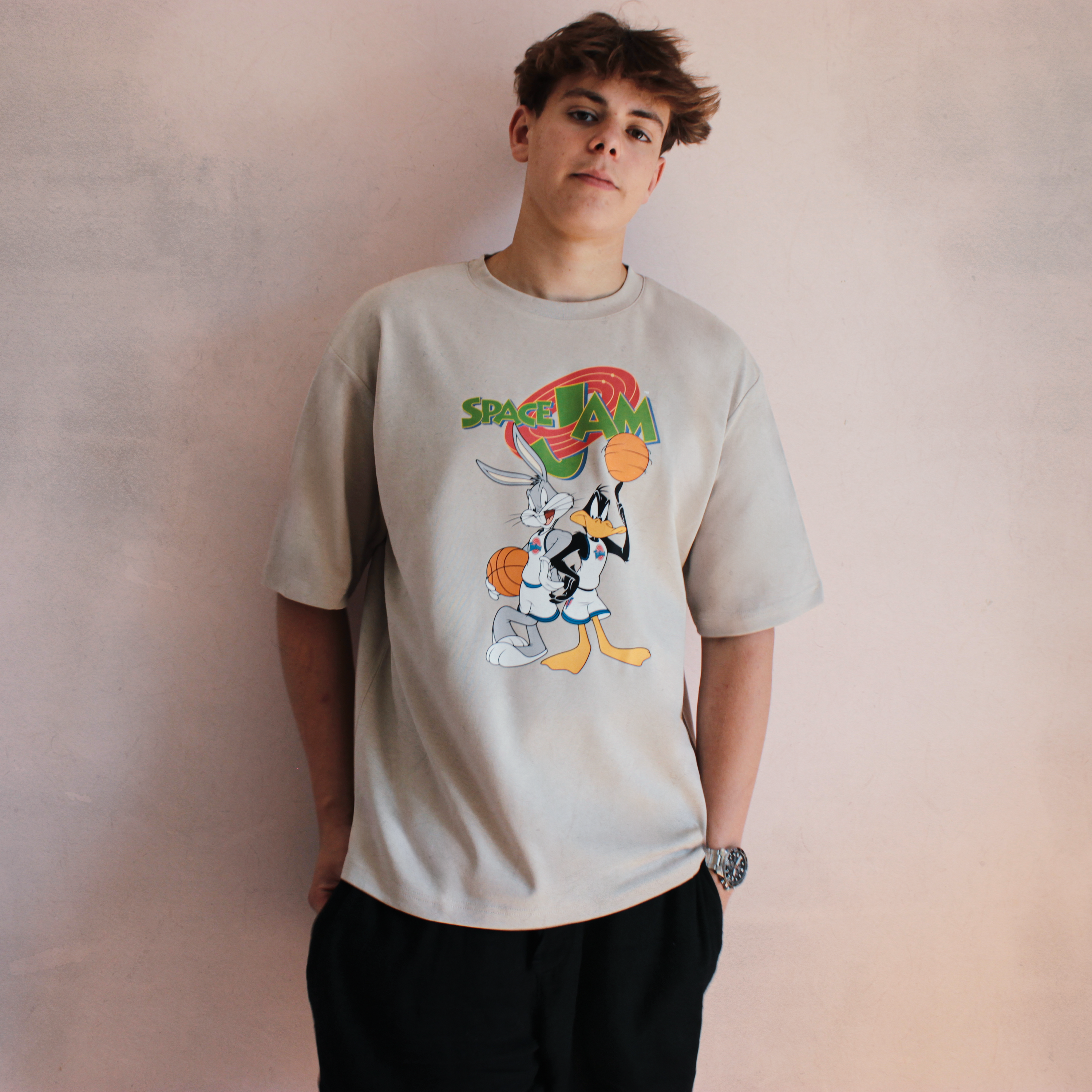 Space Jam [Bugs & Daffy] · Tee Oversized - Beige