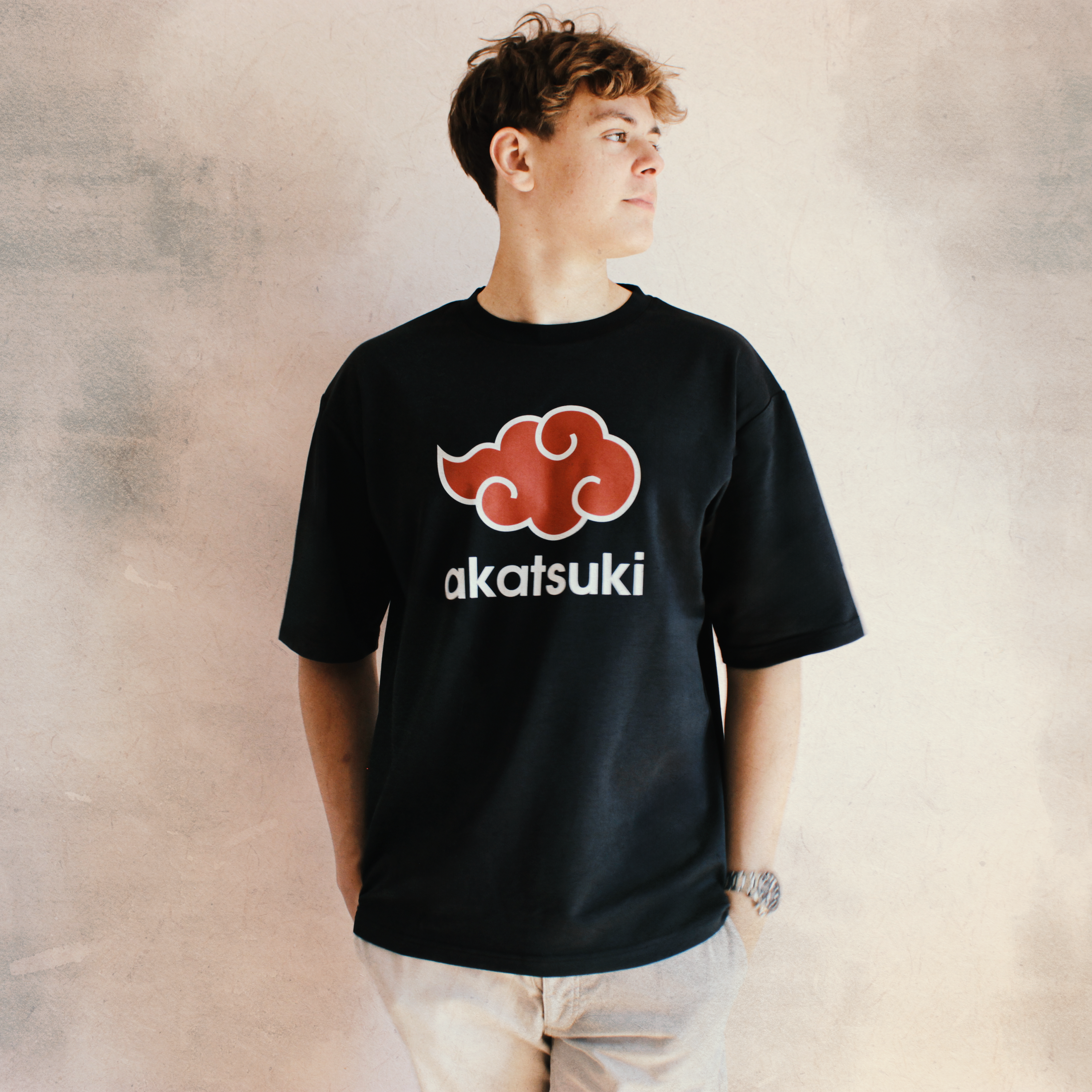 T-Shirt Oversized Naruto Shippuden™ [Nuage Akatsuki] · Noir