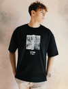 T-Shirt Oversized Naruto Shippuden™ [Konoha Rock] · Noir