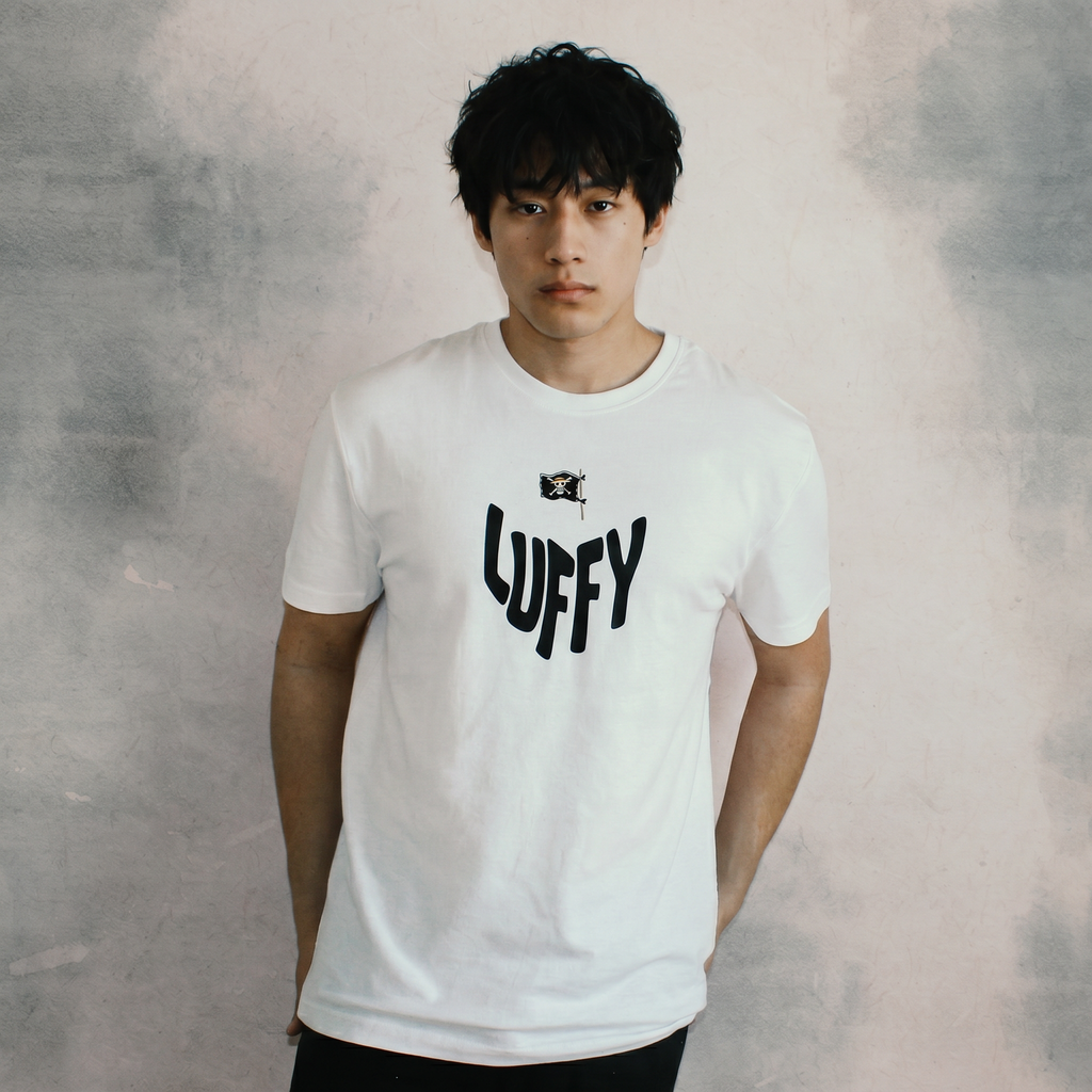 T-Shirt Regular One Piece™ [Drapeau Luffy] · Blanc · Fournisseur B2B PROJO PRO