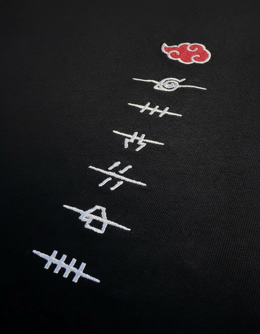 T-Shirt Regular Naruto Shippuden™ [Akatsuki Rogue Signs] · Noir