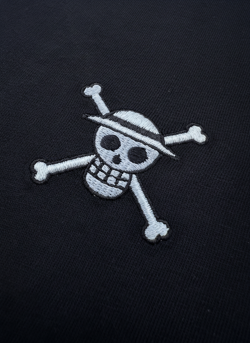 T-Shirt Regular One Piece™ [Luffy Mugiwara Skull] · Noir