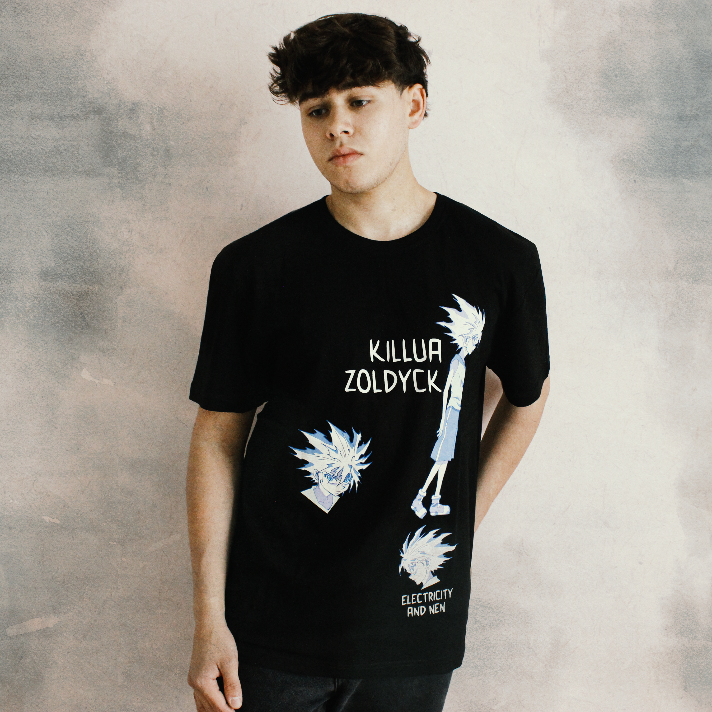 T-Shirt Regular Hunter x Hunter™ [Killua Electricity] · Noir