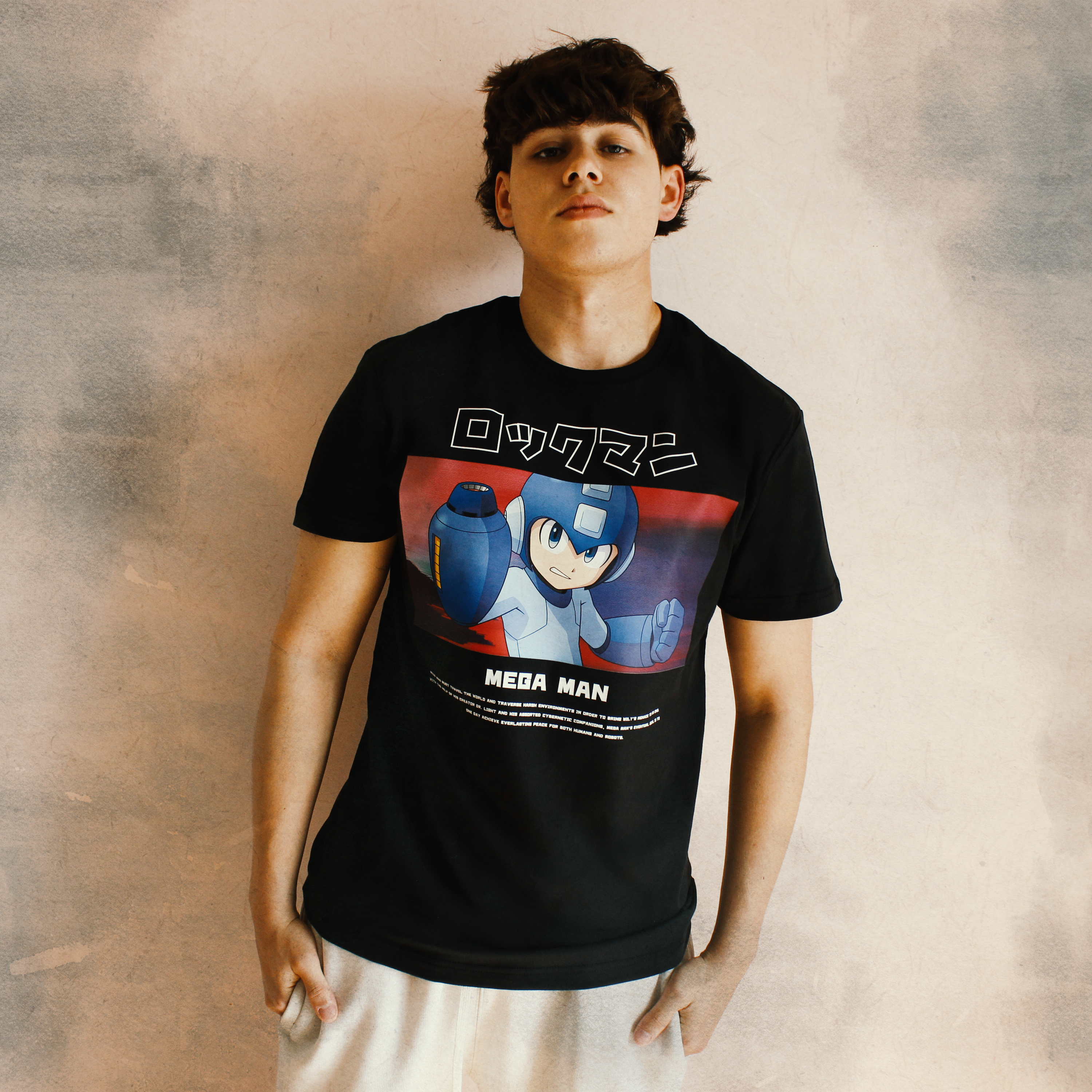 T-Shirt Regular Mega Man™ [Katakana] · Noir · Fournisseur B2B PROJO PRO