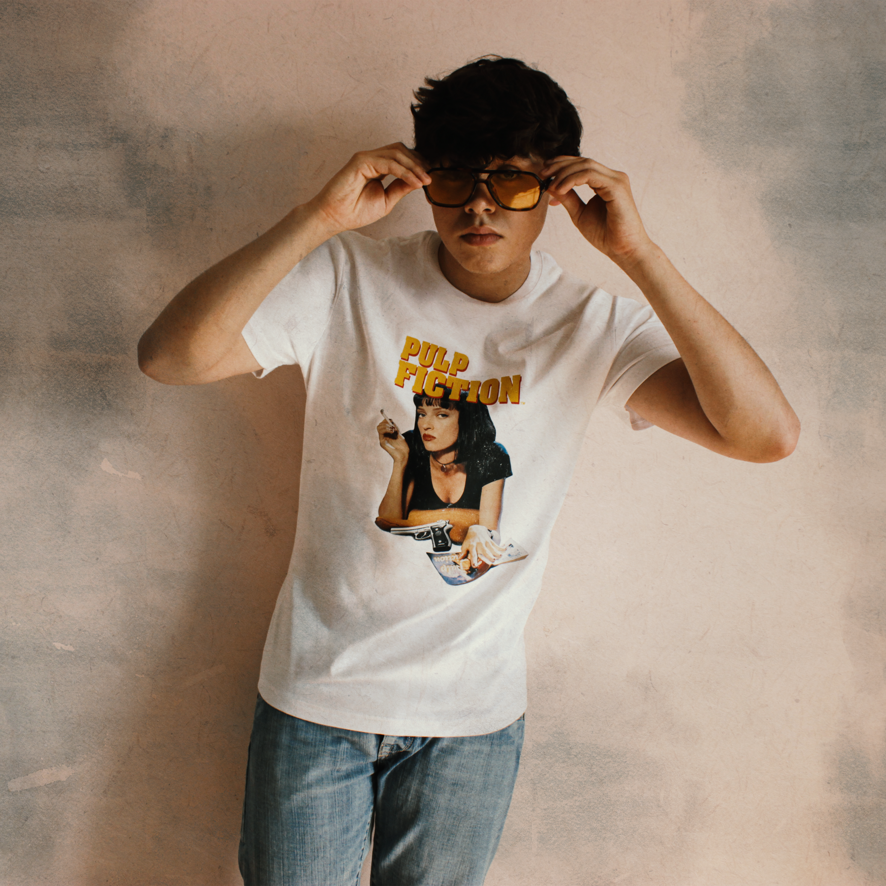 T-Shirt Regular Pulp Fiction™ [Mia Wallace] · Blanc · Fournisseur B2B PROJO PRO