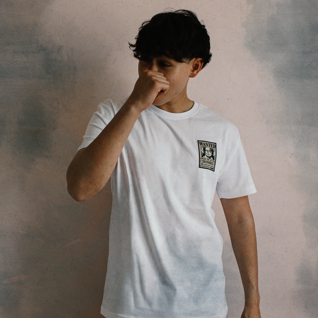 T-Shirt Regular One Piece™ [Shanks Wanted] · Blanc · Fournisseur B2B PROJO PRO